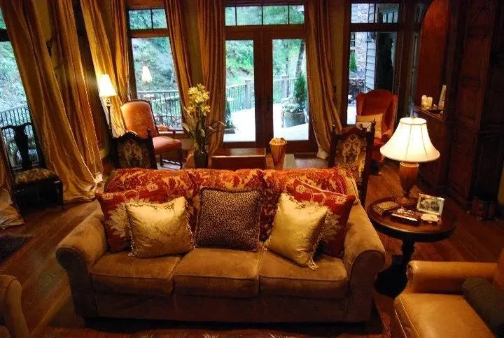 Interior Decor With Furniture, Sofa, Side Table and Lamp